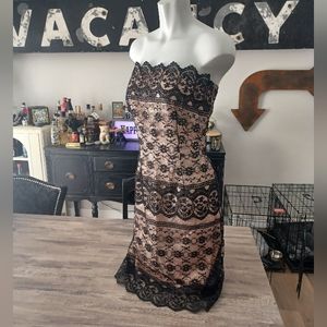 Zinc Lace Strapless Dress